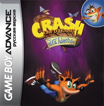   GBA (Game Boy Advance): Crash Bandicoot: The Huge Adventure (Crash Bandicoot XS, Crash Bandicoot Advance)
